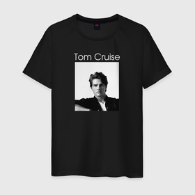 Мужская футболка хлопок с принтом Tom Cruise в Курске, 100% хлопок | прямой крой, круглый вырез горловины, длина до линии бедер, слегка спущенное плечо. | Тематика изображения на принте: tom cruise | актер | кинопродюсер | кинорежиссёр | сценарист | том круз