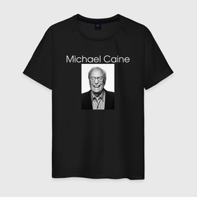 Мужская футболка хлопок с принтом Michael Caine в Петрозаводске, 100% хлопок | прямой крой, круглый вырез горловины, длина до линии бедер, слегка спущенное плечо. | michael caine | актёр | майкл кейн | писатель | продюсер