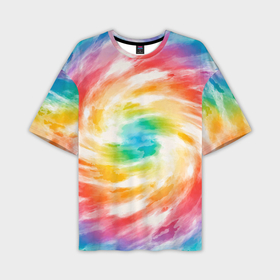 Мужская футболка oversize 3D с принтом Яркая тай дай фестивальная красочная ,  |  | Тематика изображения на принте: color | dirty | paints | texture | брызги | брызги красок | вихрь | краски | радужный ураган | текстура | ураган