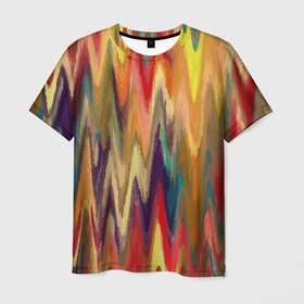 Мужская футболка 3D с принтом Секрет иката в Санкт-Петербурге, 100% полиэфир | прямой крой, круглый вырез горловины, длина до линии бедер | икат | картина | рисунок | узор | цвет