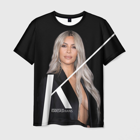 Мужская футболка 3D с принтом Ким Кардашьян  в Тюмени, 100% полиэфир | прямой крой, круглый вырез горловины, длина до линии бедер | armenian | beautiful | celebrity | family | kardashian | kim kardashian | армянка | знаменитость | кардашьян | ким кардашьян | красивая | семейство