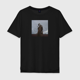Мужская футболка хлопок Oversize с принтом Круг Ветров в Новосибирске, 100% хлопок | свободный крой, круглый ворот, “спинка” длиннее передней части | альбом | круг ветров | обложка | обложка альбома | реп | рэп | хип хоп