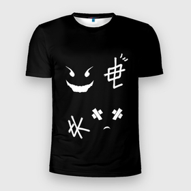 Мужская футболка 3D спортивная с принтом Crying Demon в Тюмени, 100% полиэстер с улучшенными характеристиками | приталенный силуэт, круглая горловина, широкие плечи, сужается к линии бедра | аниме | арт | демон | лицо | манга | эмоции