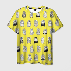 Мужская футболка 3D с принтом Я, Цусима в Тюмени, 100% полиэфир | прямой крой, круглый вырез горловины, длина до линии бедер | anime | cat | manga | neko | ore | tsushima | аниме | кот | котик | манга | неко | цусима | я цусима