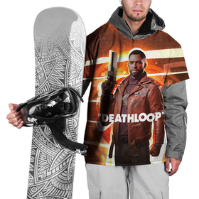Накидка на куртку 3D с принтом Кольт Ван Deathloop в Курске, 100% полиэстер |  | bethesda | colt vahn | deathloop | games | gun | julianna 