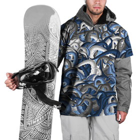 Накидка на куртку 3D с принтом Синий камуфляж с щупальцами в Петрозаводске, 100% полиэстер |  | Тематика изображения на принте: камуфляж | ктулху | милитари | море | морской | осьминог | рыбак | щупальца