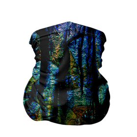 Бандана-труба 3D с принтом Разноцветная гора в Новосибирске, 100% полиэстер, ткань с особыми свойствами — Activecool | плотность 150‒180 г/м2; хорошо тянется, но сохраняет форму | горы | необычные скалы | разбитый камень | разноцветные камни | сине желтые горы | текстура камня