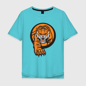 Мужская футболка хлопок Oversize с принтом Жизнь Тигра в Новосибирске, 100% хлопок | свободный крой, круглый ворот, “спинка” длиннее передней части | 2022 | animal | cat | lion | tiger | год тигра | животные | зверь | зубы | кот | кошка | лев | охотник | полосатый | природа | тигр | тигренок | тигрица | хищник