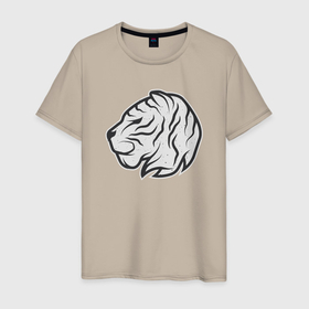 Мужская футболка хлопок с принтом Mystic Tiger в Тюмени, 100% хлопок | прямой крой, круглый вырез горловины, длина до линии бедер, слегка спущенное плечо. | 2022 | animal | cat | lion | tiger | год тигра | животные | зверь | зубы | кот | кошка | лев | охотник | полосатый | природа | тигр | тигренок | тигрица | хищник
