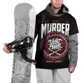 Накидка на куртку 3D с принтом Thy Art Is Murder в Новосибирске, 100% полиэстер |  | Тематика изображения на принте: death metal | deathcore | thy art is murder | группы | дэткор | метал | музыка | рок