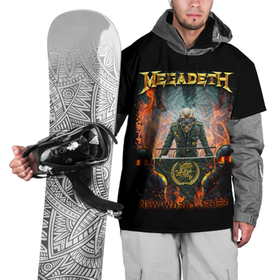 Накидка на куртку 3D с принтом Megadeth в Санкт-Петербурге, 100% полиэстер |  | Тематика изображения на принте: megadeth | metal | trash metal | группы | метал | музыка | рок | треш метал
