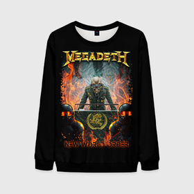 Мужской свитшот 3D с принтом Megadeth в Курске, 100% полиэстер с мягким внутренним слоем | круглый вырез горловины, мягкая резинка на манжетах и поясе, свободная посадка по фигуре | megadeth | metal | trash metal | группы | метал | музыка | рок | треш метал