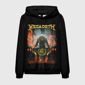 Мужская толстовка 3D с принтом Megadeth в Петрозаводске, 100% полиэстер | двухслойный капюшон со шнурком для регулировки, мягкие манжеты на рукавах и по низу толстовки, спереди карман-кенгуру с мягким внутренним слоем. | megadeth | metal | trash metal | группы | метал | музыка | рок | треш метал