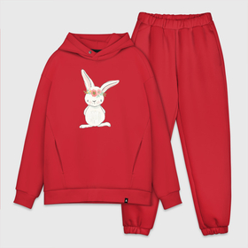 Мужской костюм хлопок OVERSIZE с принтом милый кролик в Белгороде,  |  | заяц | кролик. венок | лапы | мода | мультик | персонаж | уши | хвост