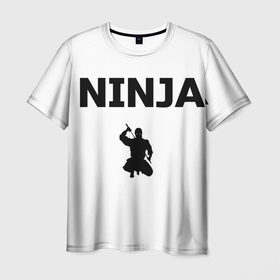Мужская футболка 3D с принтом Ninja в Санкт-Петербурге, 100% полиэфир | прямой крой, круглый вырез горловины, длина до линии бедер | ninja | боевые искусства | ниндзя | скрытность