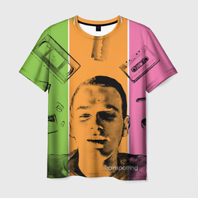 Мужская футболка 3D с принтом На игле в Санкт-Петербурге, 100% полиэфир | прямой крой, круглый вырез горловины, длина до линии бедер | trainspotting | на игле | юэн макгрегор