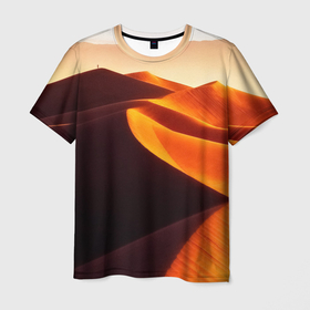 Мужская футболка 3D с принтом Пустыня дюна барханы , 100% полиэфир | прямой крой, круглый вырез горловины, длина до линии бедер | desert | dune | барханы | дюна | песок | пустыня