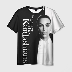 Мужская футболка 3D с принтом Ким Кардашьян  в Курске, 100% полиэфир | прямой крой, круглый вырез горловины, длина до линии бедер | armenian | celebrity | kardashian family | kim kardashian | армянка | знаменитость | ким кардашьян | семейство кардашьян