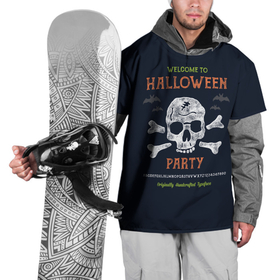 Накидка на куртку 3D с принтом Halloween Party в Екатеринбурге, 100% полиэстер |  | halloween | holiday | pumpkin | samayn | vampire | zombie | вампир | ведьма | вечеринка | день всех святых | зомби | карнавал | маскарад | мертвец | оборотень | привидение | самайн | светильник джека | страшный джек | труп