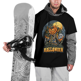 Накидка на куртку 3D с принтом HALLOWEEN в Екатеринбурге, 100% полиэстер |  | halloween | holiday | pumpkin | samayn | vampire | zombie | вампир | ведьма | вечеринка | день всех святых | зомби | карнавал | маскарад | мертвец | оборотень | привидение | самайн | светильник джека | страшный джек | труп