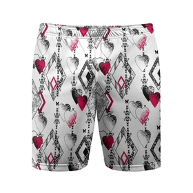 Мужские шорты спортивные с принтом Абстрактный современный узор  в Тюмени,  |  | Тематика изображения на принте: абстрактный | ажурный | бабочки | винтажный | красное сердце | лоскуты | любовь | пэчворк | ретро | сердце | современный | черный и белый