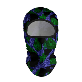 Балаклава 3D с принтом Абстрактный темный в горох в Екатеринбурге, 100% полиэстер, ткань с особыми свойствами — Activecool | плотность 150–180 г/м2; хорошо тянется, но при этом сохраняет форму. Закрывает шею, вокруг отверстия для глаз кайма. Единый размер | абстрактный | арт | в горох | детский | зеленый | модный | современный | фиолетовый