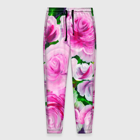 Мужские брюки 3D с принтом Цветы 