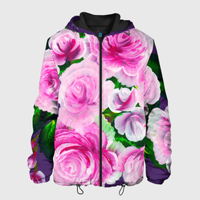 Мужская куртка 3D с принтом Цветы 
