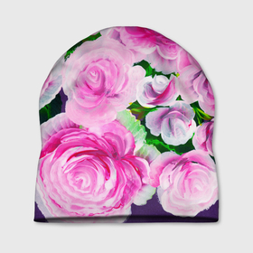 Шапка 3D с принтом Цветы 