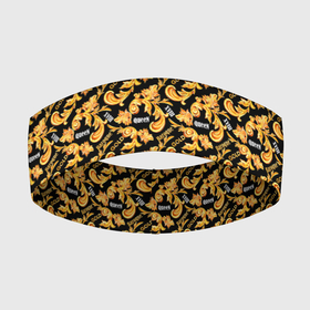 Повязка на голову 3D с принтом Gold of Baroque. Queen. в Тюмени,  |  | baroque | floral | gold | queen | style | барокко | золото | королева | стиль | цветы