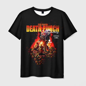 Мужская футболка 3D с принтом Five Finger Death Punch – Purgatory: Tales From The Pit в Белгороде, 100% полиэфир | прямой крой, круглый вырез горловины, длина до линии бедер | 5fdp | 5фдп | ffdp | five finger death punch | ivan lewis greening | ivan moody | айвен льюис грининг | метал группа | рок группа | файв фингер дед панч | ффдп