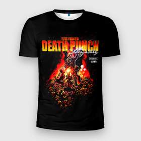 Мужская футболка 3D спортивная с принтом Five Finger Death Punch – Purgatory: Tales From The Pit в Новосибирске, 100% полиэстер с улучшенными характеристиками | приталенный силуэт, круглая горловина, широкие плечи, сужается к линии бедра | 5fdp | 5фдп | ffdp | five finger death punch | ivan lewis greening | ivan moody | айвен льюис грининг | метал группа | рок группа | файв фингер дед панч | ффдп