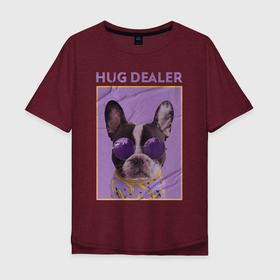 Мужская футболка хлопок Oversize с принтом Hug Dealer.Дилер объятий в Екатеринбурге, 100% хлопок | свободный крой, круглый ворот, “спинка” длиннее передней части | dealer | hug | hug dealer | дилер | дилер объятий | собака | французский бульдог