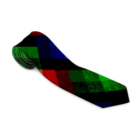Галстук 3D с принтом Разноцветный мраморный узор в Санкт-Петербурге, 100% полиэстер | Длина 148 см; Плотность 150-180 г/м2 | абстрактный | зеленый | красный | мраморный | пэчворк | радужный | разноцветный | синий | черный