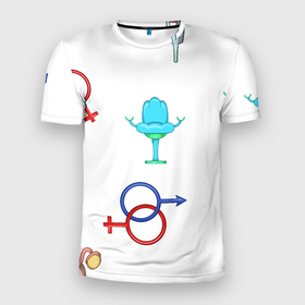 Мужская футболка 3D спортивная с принтом Мой терапевт в Белгороде, 100% полиэстер с улучшенными характеристиками | приталенный силуэт, круглая горловина, широкие плечи, сужается к линии бедра | арт | беременность | знаки | иллюстрация | тест