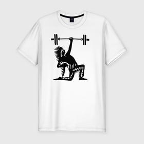 Мужская футболка хлопок Slim с принтом lets wod в Тюмени, 92% хлопок, 8% лайкра | приталенный силуэт, круглый вырез ворота, длина до линии бедра, короткий рукав | crossfit | weightlifting | кроссфит | спорт | тяжелая атлетика | штанга