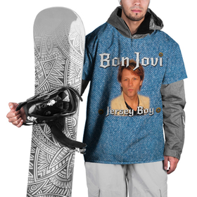 Накидка на куртку 3D с принтом Jersey Boy - Bon Jovi в Петрозаводске, 100% полиэстер |  | bon jovi | john | альбом | арена | бон | бон джови | глэм | группа | джови | джон | метал | музыка | надпись | песни | поп | попрок | рок | рокер | смайл | солист | софт | стена | хард | хеви | хевиметал