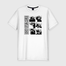 Мужская футболка хлопок Slim с принтом Kanekis Despair в Петрозаводске, 92% хлопок, 8% лайкра | приталенный силуэт, круглый вырез ворота, длина до линии бедра, короткий рукав | Тематика изображения на принте: despair kaneki | ghoul | kaneki | ken | tokyo | мультсериал | токийский гуль