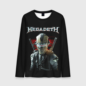 Мужской лонгслив 3D с принтом Megadeth в Екатеринбурге, 100% полиэстер | длинные рукава, круглый вырез горловины, полуприлегающий силуэт | megadeth | metal | trash metal | группы | метал | музыка | рок | треш метал