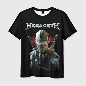 Мужская футболка 3D с принтом Megadeth в Белгороде, 100% полиэфир | прямой крой, круглый вырез горловины, длина до линии бедер | megadeth | metal | trash metal | группы | метал | музыка | рок | треш метал