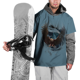 Накидка на куртку 3D с принтом ОРЕЛ СКВОЗЬ ТКАНЬ в Екатеринбурге, 100% полиэстер |  | animal | bird | eagle | hunter | power | гордый | гроза | животные | звери | молния | мощь | орел | природа | птица | сила | хищник