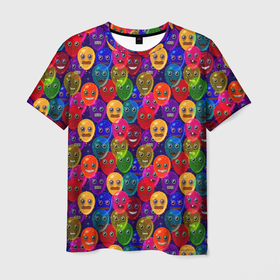 Мужская футболка 3D с принтом Шарики в Тюмени, 100% полиэфир | прямой крой, круглый вырез горловины, длина до линии бедер | Тематика изображения на принте: birthday | happy birthday | holiday | день рождения | именины | подарки | праздник | торт | шары | юбилей
