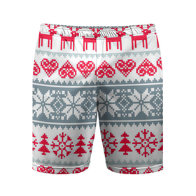 Мужские шорты спортивные с принтом Вязаный рисунок ,  |  | арт | вязаный рисунок | вязь | любовь | новый год | ночь | олени | олень | рисунок | рождество | сердечки | сердечко | сердце | снег | снеговик | снеговики | снежинка | снежинки