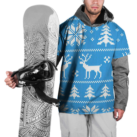 Накидка на куртку 3D с принтом Зимняя ночь в Тюмени, 100% полиэстер |  | Тематика изображения на принте: арт | вязаный рисунок | вязь | ёлка | ёлки | ель | лес | новый год | ночь | олени | олень | рисунок | рождество | снег | снеговик | снеговики | снежинка | снежинки