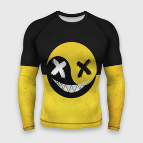 Мужской рашгард 3D с принтом Smile yin and yang в Тюмени,  |  | emoji | smile | глаза крестики | злой смайл | злой смайлик | зубы | контраст | крестики | подарок | пятна | смайл | смайлик | улыбка | эмоджи | эмоция