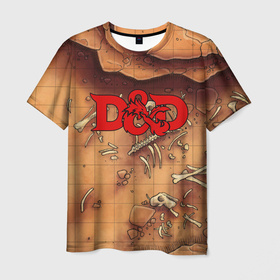 Мужская футболка 3D с принтом Dungeons and Dragons | DD в Екатеринбурге, 100% полиэфир | прямой крой, круглый вырез горловины, длина до линии бедер | dd | dragon | dungeons and dragons | днд | дракон | драконы | подземелья и драконы