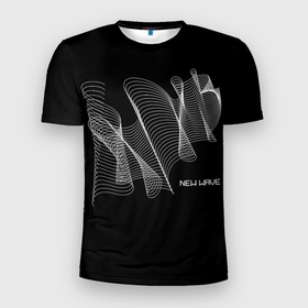 Мужская футболка 3D Slim с принтом Новая волнв в Белгороде, 100% полиэстер с улучшенными характеристиками | приталенный силуэт, круглая горловина, широкие плечи, сужается к линии бедра | .волна | абстракция | английская фраза | минимализм | стиль | хайп