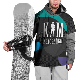 Накидка на куртку 3D с принтом Ким Кардашьян в Санкт-Петербурге, 100% полиэстер |  | clothing style | emblem | fashion brand | graphic design | kim kardashian | lines | графический дизайн | ким кардашьян | линии | модный брэнд | стиль одежды | эмблема