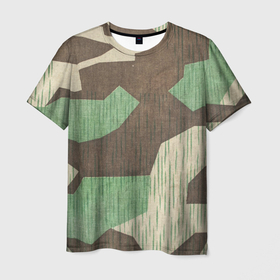 Мужская футболка 3D с принтом Камуфляж хаки армейский , 100% полиэфир | прямой крой, круглый вырез горловины, длина до линии бедер | army | beige | brown | camouflage | green | khaki | military | rhombuses | spots | армейский | бежевый | зелёный | камуфляж | коричневый | милитари | пятна | ромбы | хаки