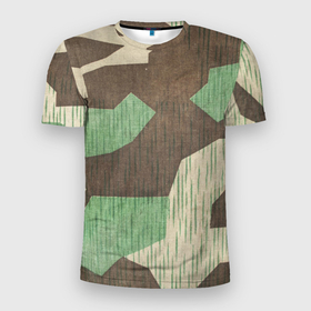 Мужская футболка 3D спортивная с принтом Камуфляж хаки армейский в Екатеринбурге, 100% полиэстер с улучшенными характеристиками | приталенный силуэт, круглая горловина, широкие плечи, сужается к линии бедра | army | beige | brown | camouflage | green | khaki | military | rhombuses | spots | армейский | бежевый | зелёный | камуфляж | коричневый | милитари | пятна | ромбы | хаки